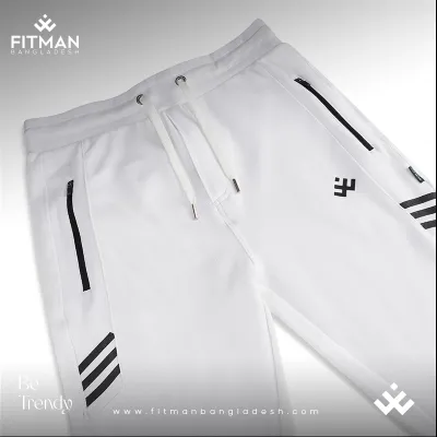 Men’s premium winter joggers(white+Black)